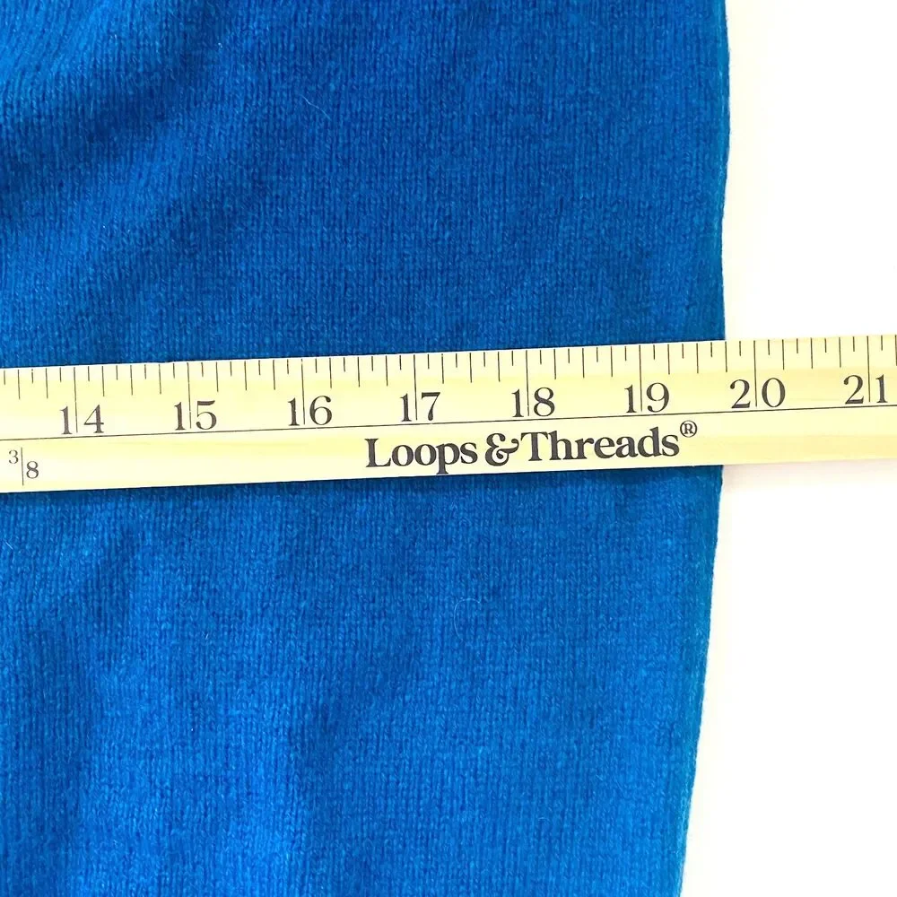 Banana Republic Teal Merino Wool Blend Crewneck Pullover Soft Knit Sweater Sz M